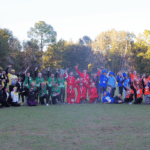 Group photo of all competitors at the JMCOlympics.
